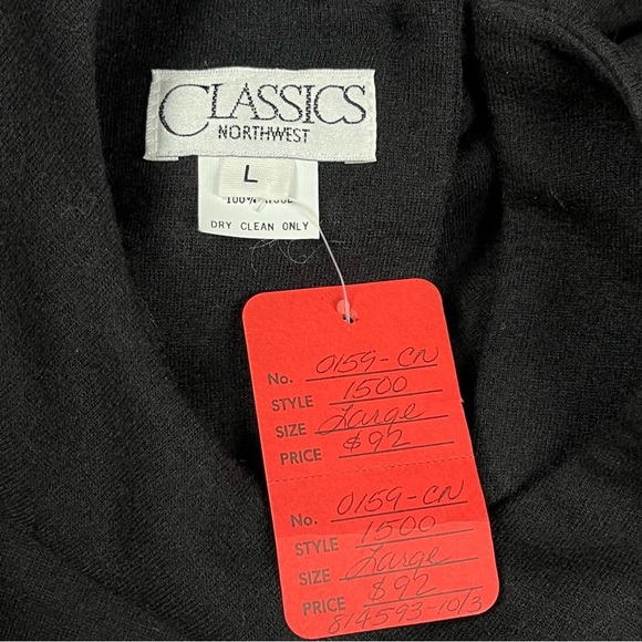 NWT Classics Northwest 100% Wool Long Sleeve Top Minimalist Womens Large - Picture 10 of 10
